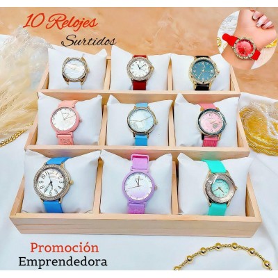 Super promocion en reloj de dama 10 por 24.50