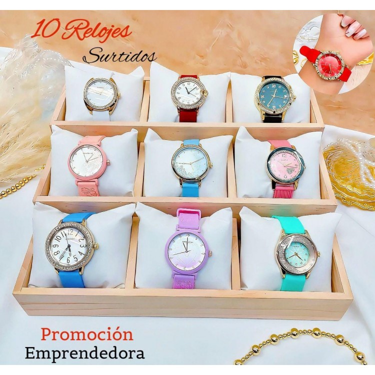 Super promocion en reloj de dama 10 por 24.50