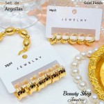 #01 Set de argolla elegante gold field #mp #01 Set de argolla elegante gold field #mp