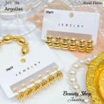 #01 Set de argolla elegante gold field #mp #01 Set de argolla elegante gold field #mp