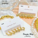 #01 Set de argolla elegante gold field #mp #01 Set de argolla elegante gold field #mp