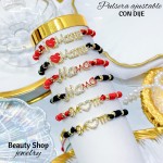 Pulsera de nudo con dije de mamá