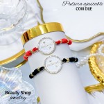 Pulsera de nudo con dije de mamá