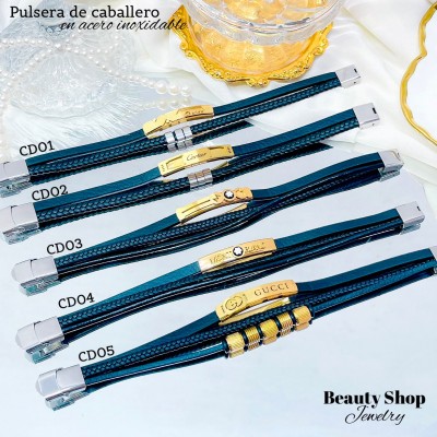 pulsera caballero lujos de marca acero inoxitable 