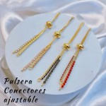 Material Para Pulsera ajustable Con balines Oro Chino 7&