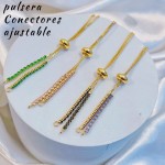 Material Para Pulsera ajustable Con balines Oro Chino 7&