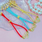 pulsera ajustable color con dije para dia de las madres 12& 