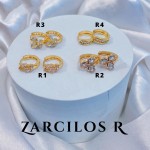 #R Argolla piedras blanco (&5) precio Neto 