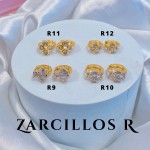 #R Argolla piedras blanco (&5) precio Neto 