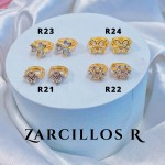#R Argolla piedras blanco (&5) precio Neto 