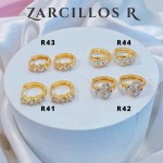 #R Argolla piedras blanco (&5) precio Neto 