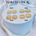 #R Argolla piedras blanco (&5) precio Neto 
