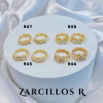 #R Argolla piedras blanco (&5) precio Neto 