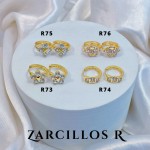 #R Argolla piedras blanco (&5) precio Neto 