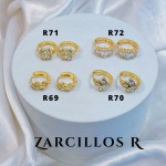 #R Argolla piedras blanco (&5) precio Neto 