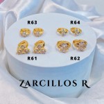 #R Argolla piedras blanco (&5) precio Neto 