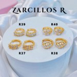#R Argolla piedras blanco (&5) precio Neto 