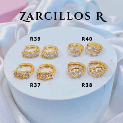 #R Argolla piedras blanco (&5) precio Neto 