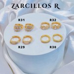 #R Argolla piedras blanco (&5) precio Neto 