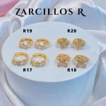 #R Argolla piedras blanco (&5) precio Neto 