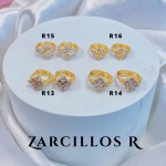#R Argolla piedras blanco (&5) precio Neto 