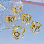 anillo de letra oro chino lujos 8.50&