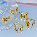 anillo de letra oro chino lujos 8.50&