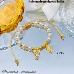 #01 Pulseras perla con 2 tije  &11  (*1.75)