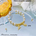 #01 Pulseras perla con 2 tije  &11  (*1.75)