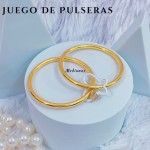 Juego de pulseras lujo Oro chino 28&