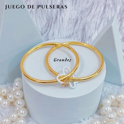 Juego de pulseras lujo Oro chino 28&