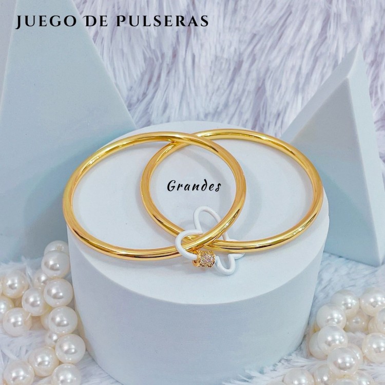 Juego de pulseras lujo Oro chino 28&