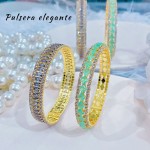 pulseras oro chino con pedreria 17&