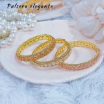 pulseras oro chino con pedreria 17&