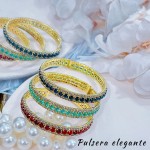 pulseras oro chino con pedreria 17&