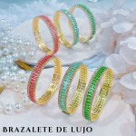 pulseras oro chino con pedreria 17&