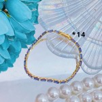 pulsera broche oro chino con piedras 14.5&