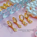 zarcillo navidad oro chino 13&