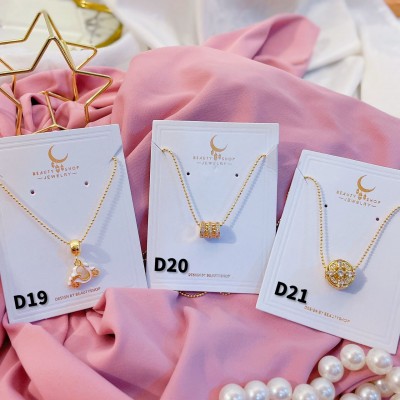 #D cadena con charms  solo dije 1.85$ (12.50&-14&ajustable)