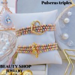 pulsera triple catier con dije 23.50&
