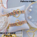 pulsera triple catier con dije 23.50&