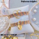 pulsera triple catier con dije 23.50&