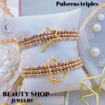 pulsera triple catier con dije 23.50&