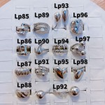 #L anillos tipos chunky oro chino plateado 9.50&