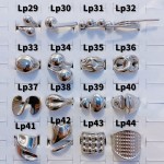 #L anillos tipos chunky oro chino plateado 9.50&