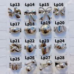 #L anillos tipos chunky oro chino plateado 9.50&