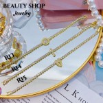 Pulsera elegante con Piedra Oro Chino 15&