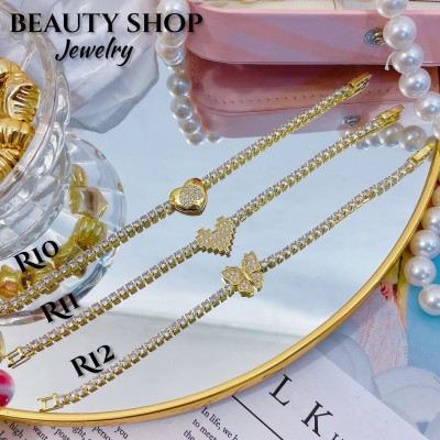 Pulsera elegante con Piedra Oro Chino 15&