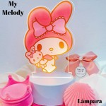 lampara sanrio-tulipan y torta cumpleanos