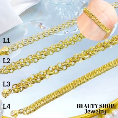 #L Pulsera sin dije  oro chino 8&